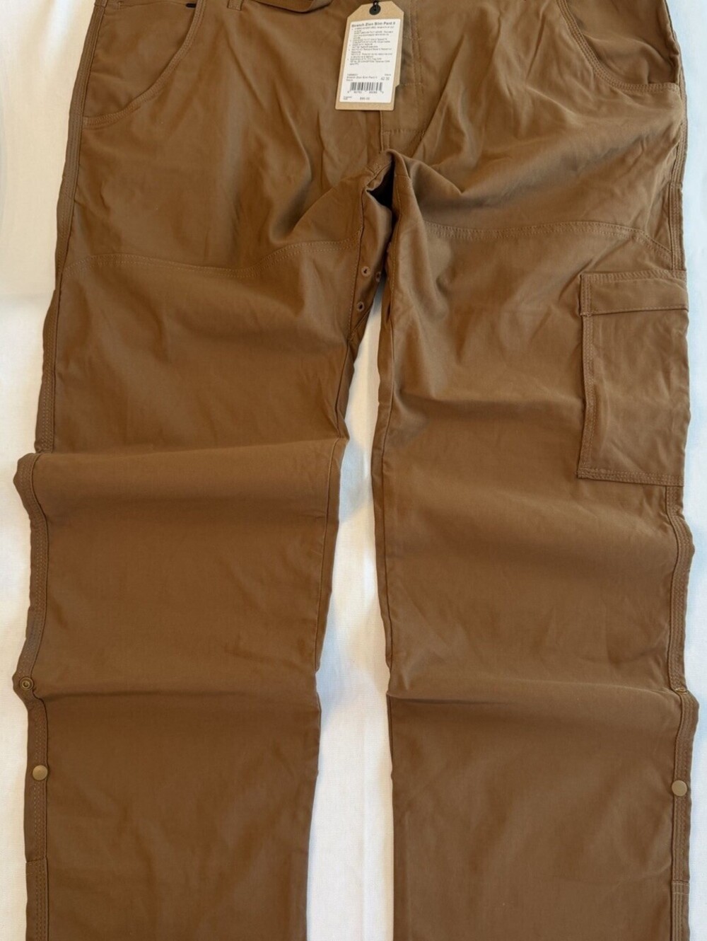 Prana Stretch Zion Slim Pant II Mens 42x30 Sepia Brown ReZion Hiking Cargo NWT